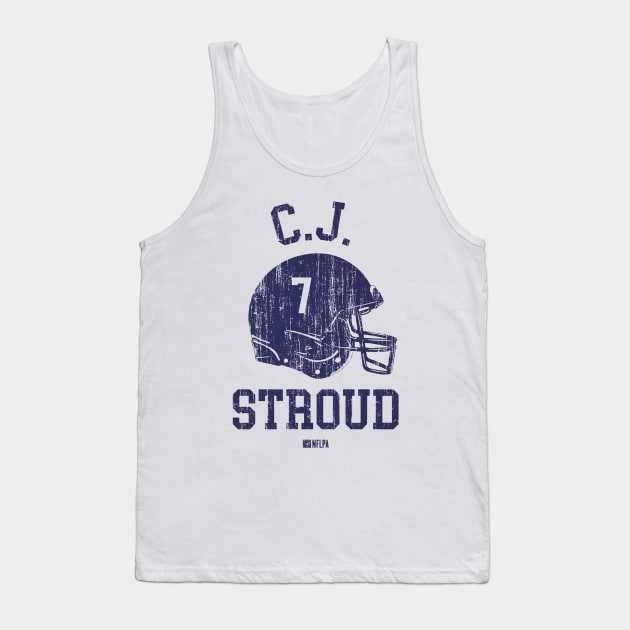 C.J. Stroud Houston Helmet Font Tank Top by TodosRigatSot